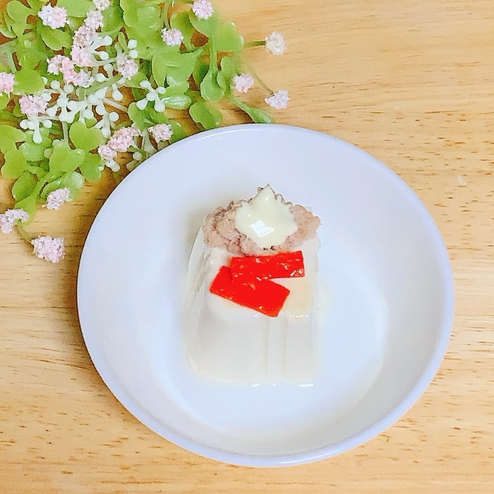 乗せるだけ♪カニカマツナマヨ♪冷奴